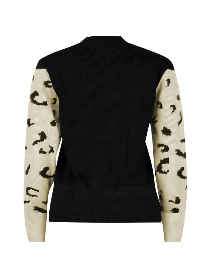 Leopard Round Neck Sweater