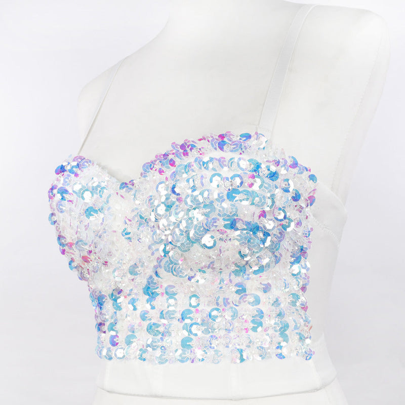 Eliza Sequin Crop Top
