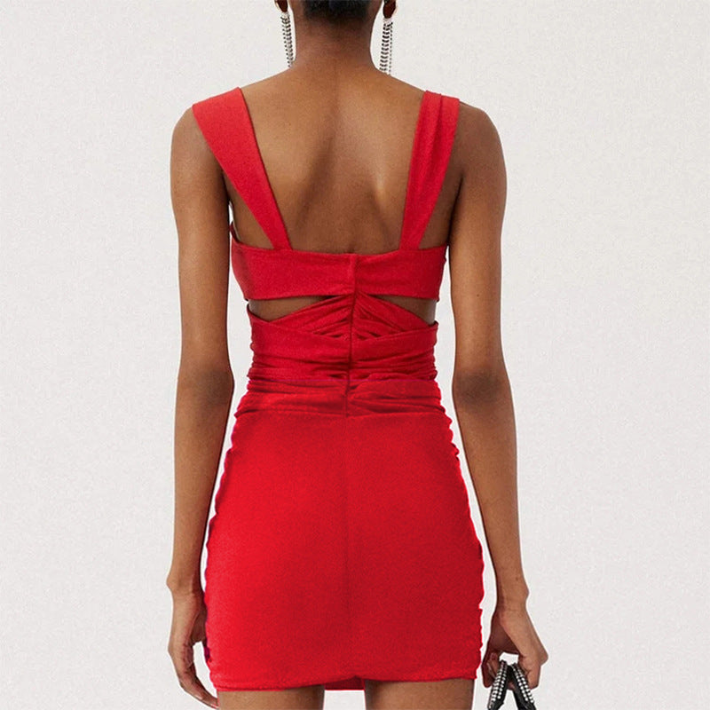 Aizen 3d Flower One Piece Swimsuit And Skirt In Red