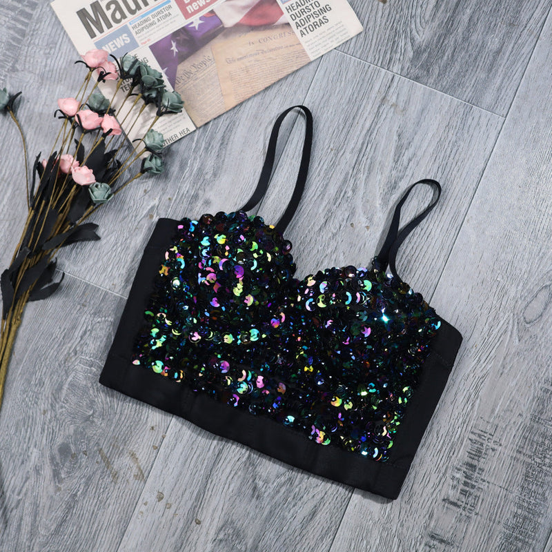 Eliza Sequin Crop Top