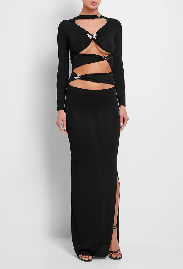Nydia Butterfly Cutout Maxi Dress