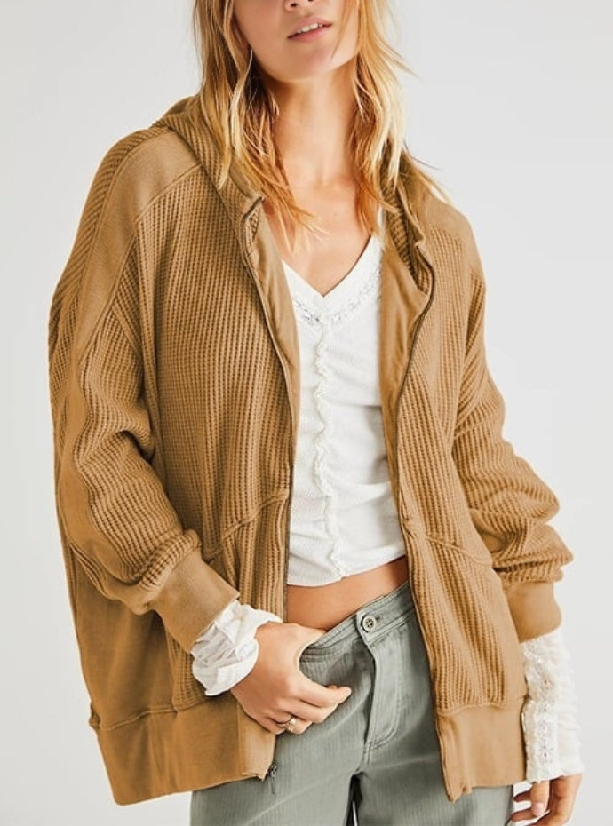 Wanderer Waffle-Knit Hoodie