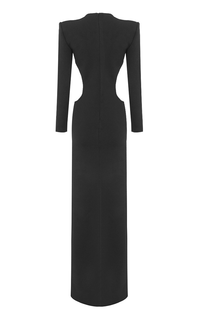 Gladys Cutout Rhinestone Maxi Dress