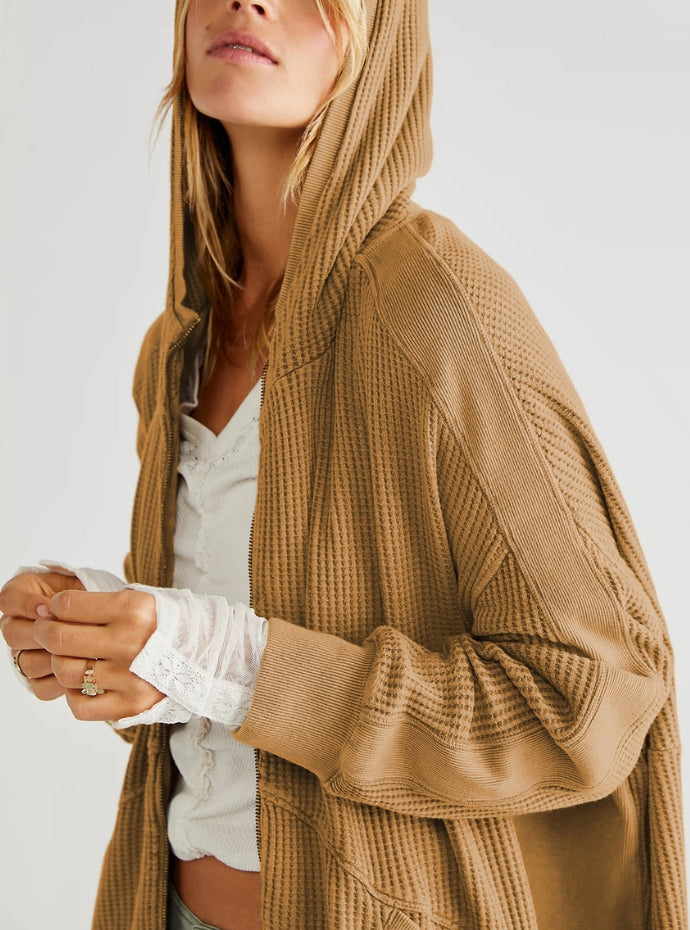 Wanderer Waffle-Knit Hoodie