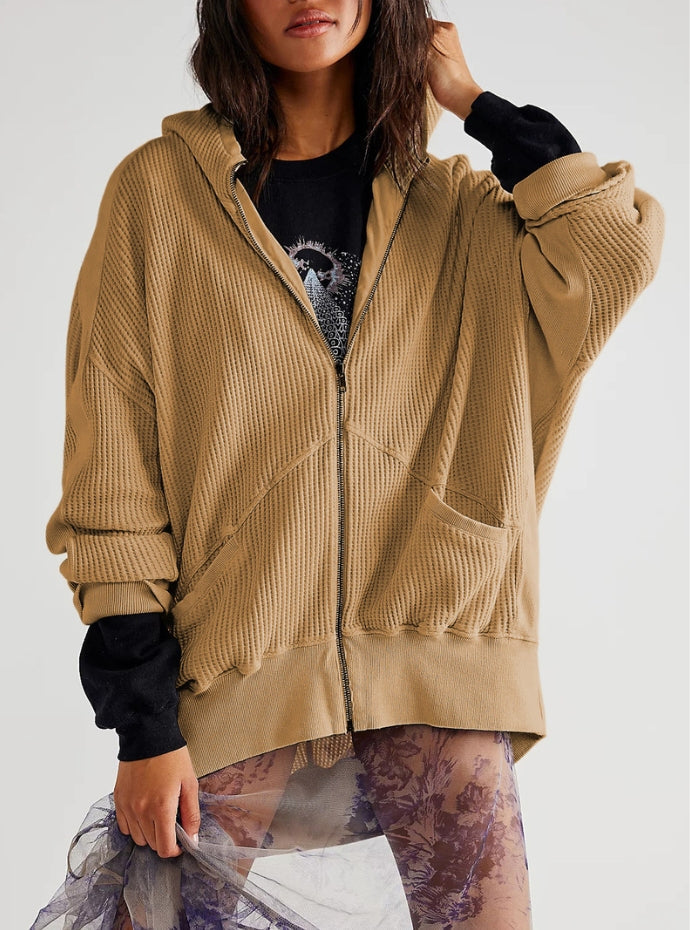Wanderer Waffle-Knit Hoodie