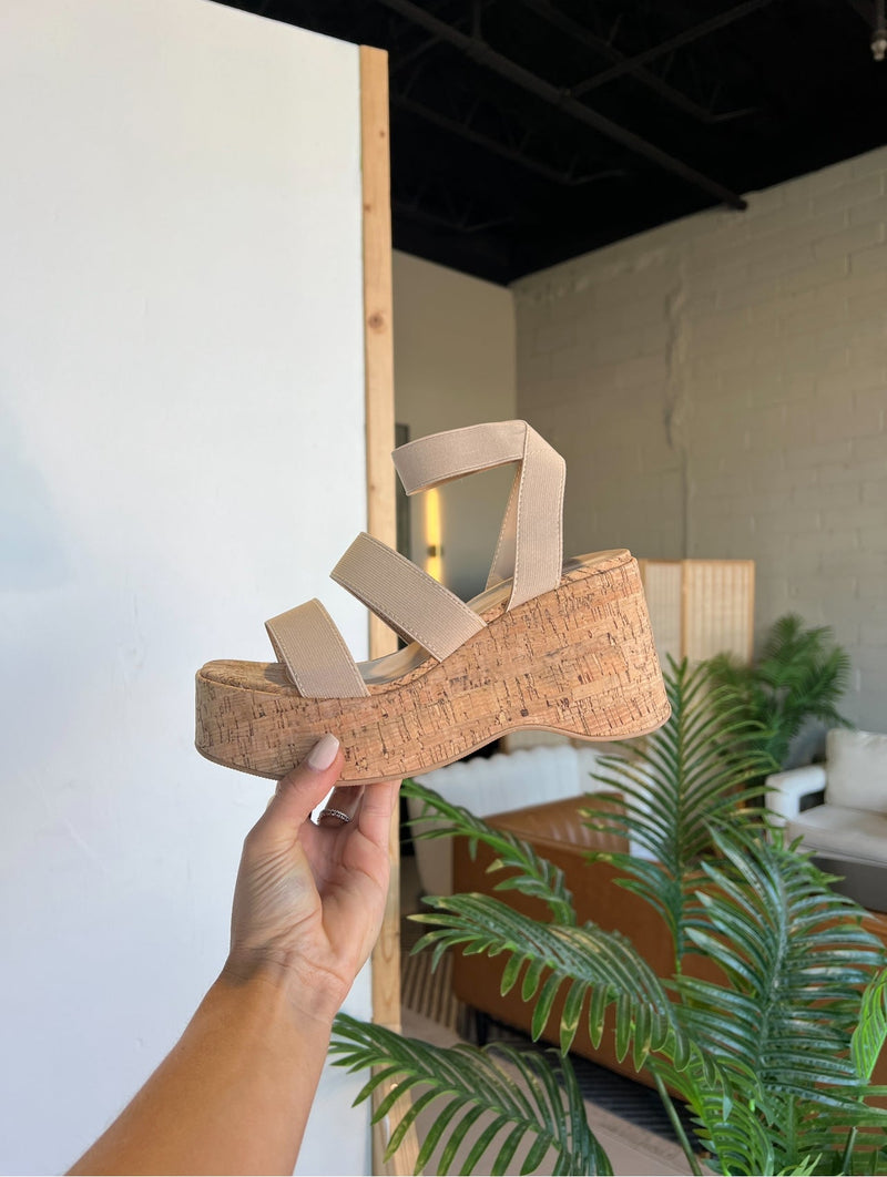 Night Out Wedges Natural Cork