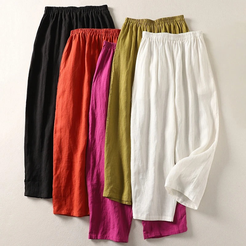 Lila Linen Wide-Leg Pants