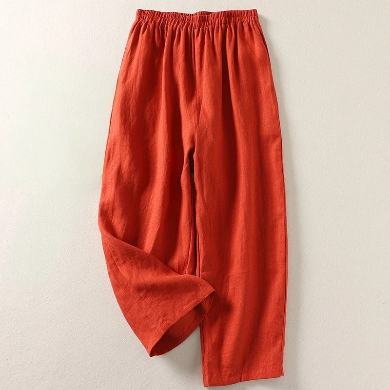 Lila Linen Wide-Leg Pants