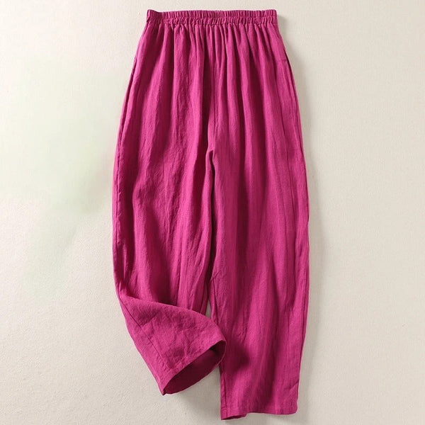 Lila Linen Wide-Leg Pants
