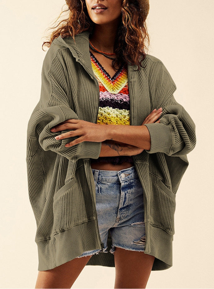 Wanderer Waffle-Knit Hoodie