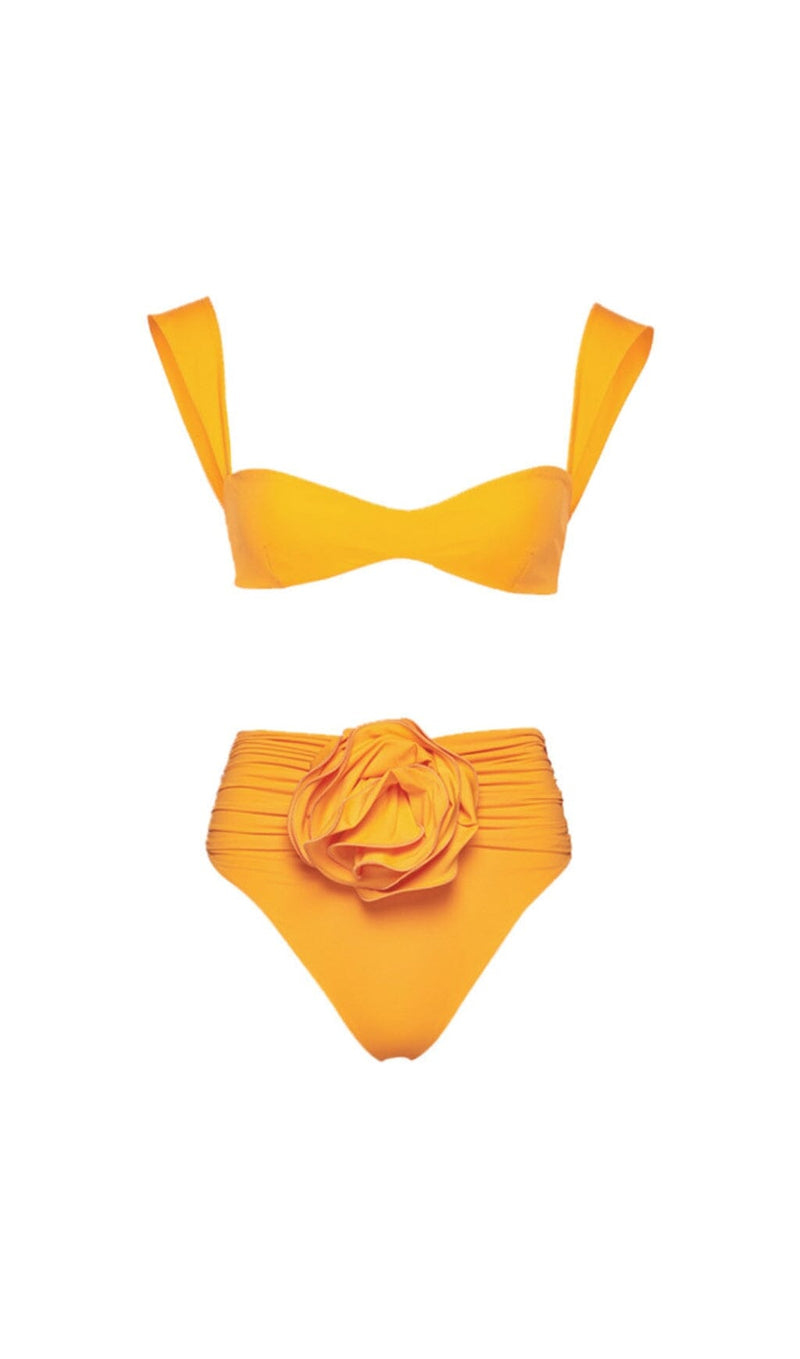 Bryony Rose Embellished Bikini Suit In Orange