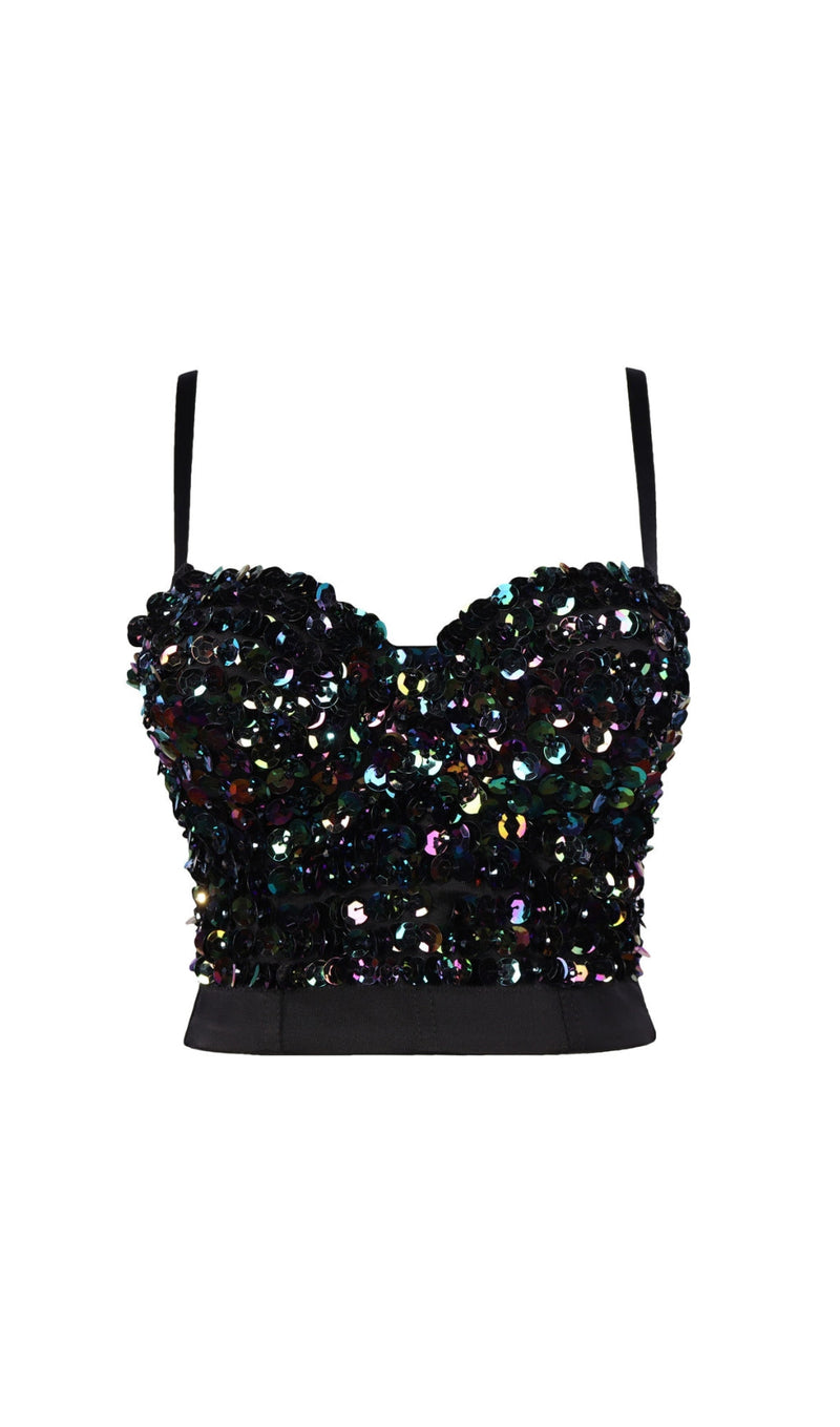 Eliza Sequin Crop Top