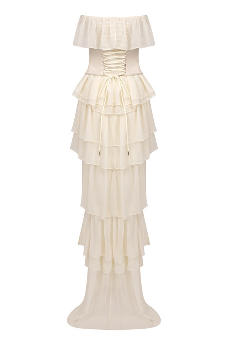 Koper Corseted Chiffon Maxi Dress Two-Piece Set