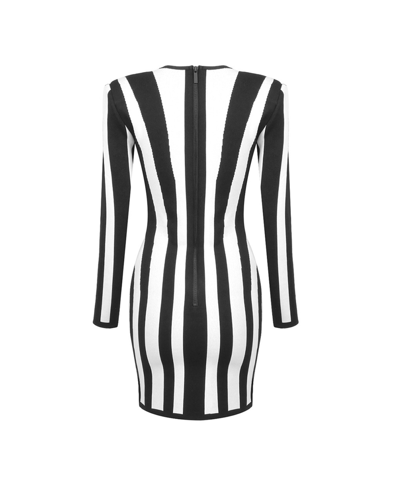 Bitzer Striped Knit Bodycon Mini Dress