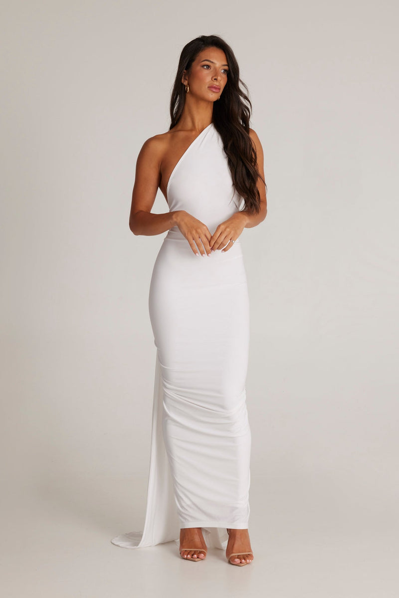 Garze Backless Maxi Dress In White