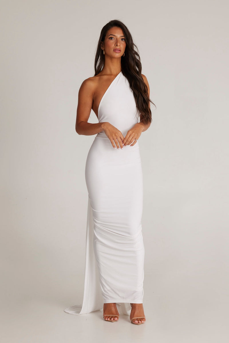 Garze Backless Maxi Dress In White