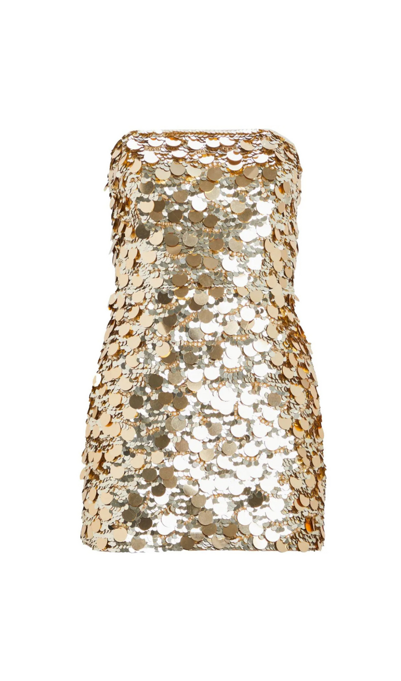 Sydnie Sequin-Embellished Strapless Mini Dress
