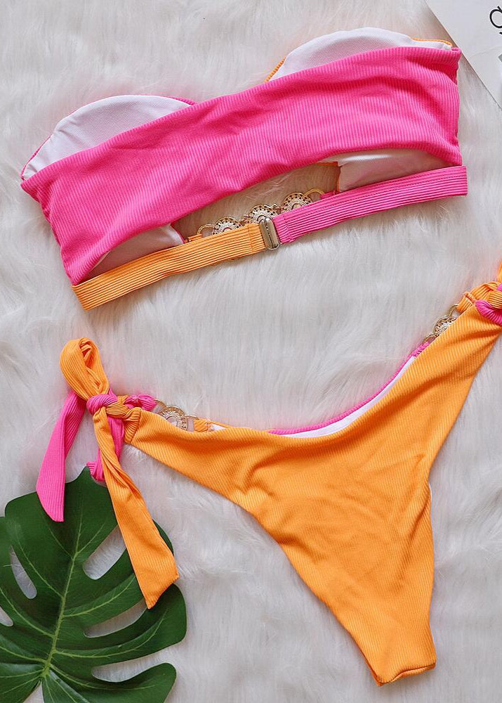 Marla Orange Diamond Bikini