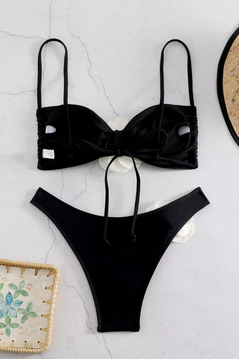 Jamshid Black Rose Bikini
