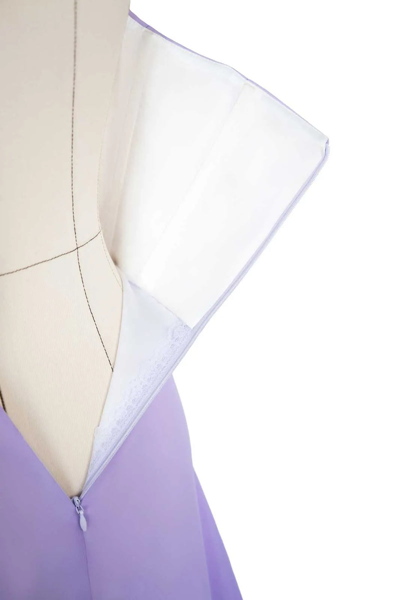 Maryam Flounce Bustier Midi Dress In Lavender