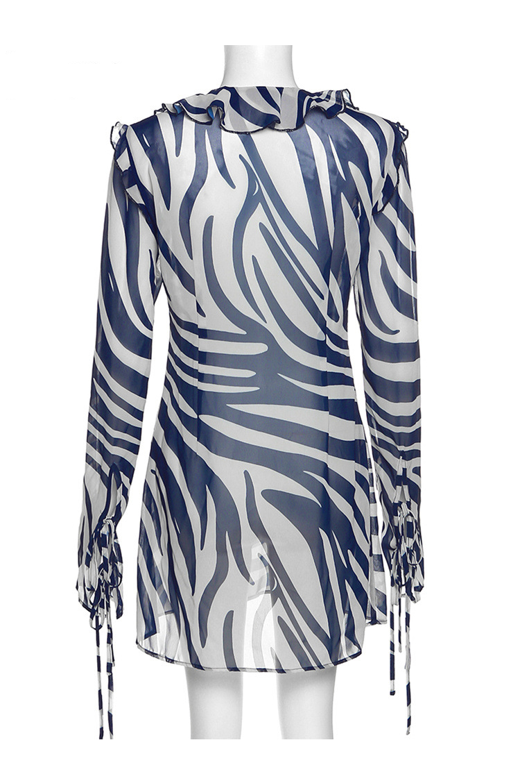 Kavaca Long Sleeve Ruffle Mini Dress