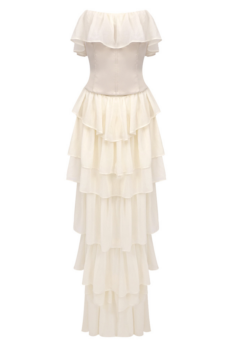 Koper Corseted Chiffon Maxi Dress Two-Piece Set