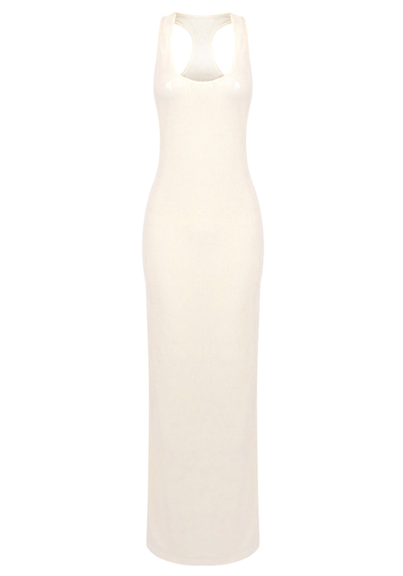 Jolleen Sequin Maxi Dress In Ivory
