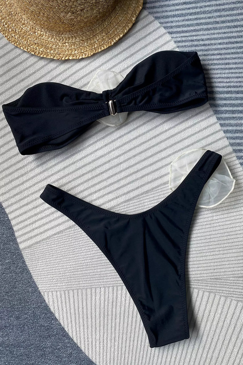 Bhavya Black Rose Bustier Bikini