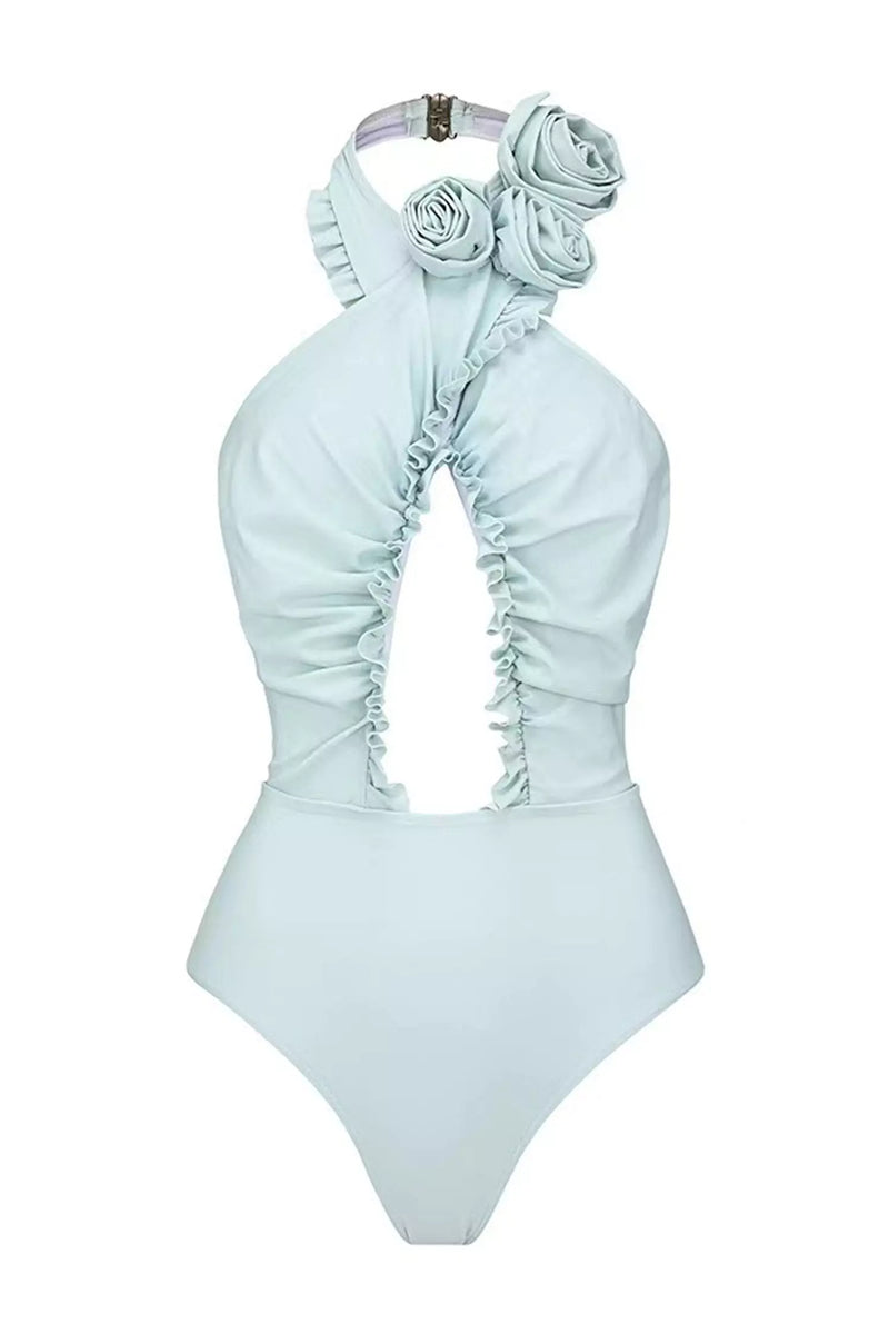 Raisa Floral One Piece Swimwear In Blue