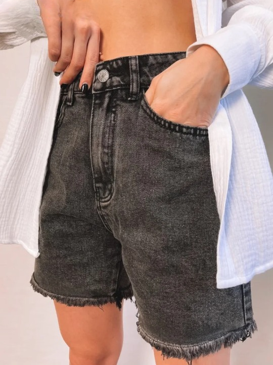 Varela Frayed Denim Shorts