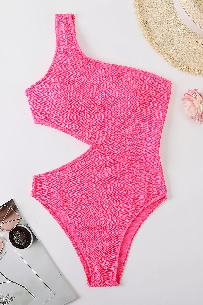 Tadeo One Shoulder Cutout Swimwear In Pink