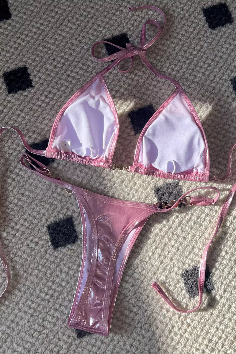 Luz Halter Bikini In Pink