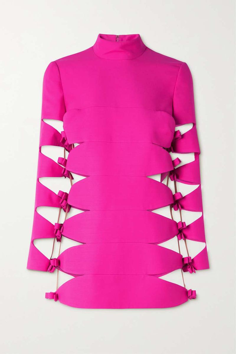 Casper Bow Cutout Bandage Mini Dress