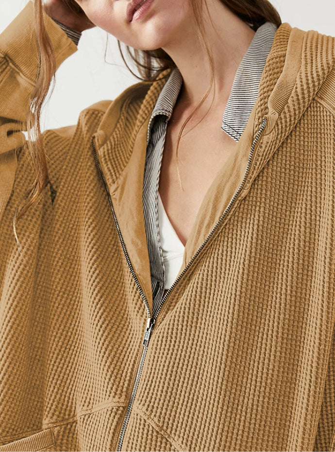 Wanderer Waffle-Knit Hoodie