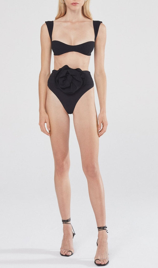 Bryony Rose Embellished Bikini Suit In Black