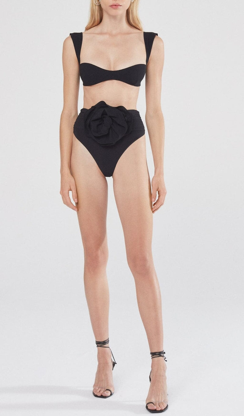 Bryony Rose Embellished Bikini Suit In Black