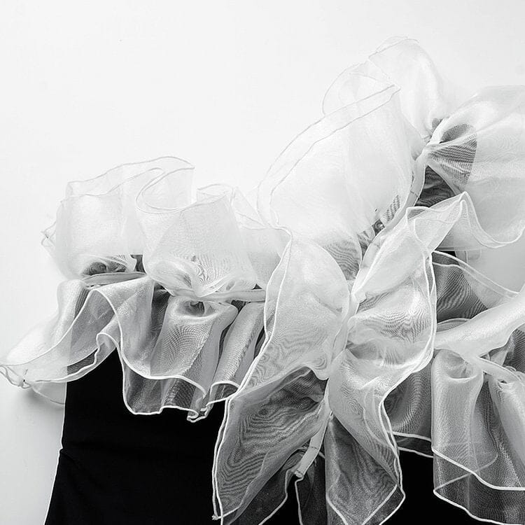 Shenali Ruffle Stitching One Piece Swimsuit