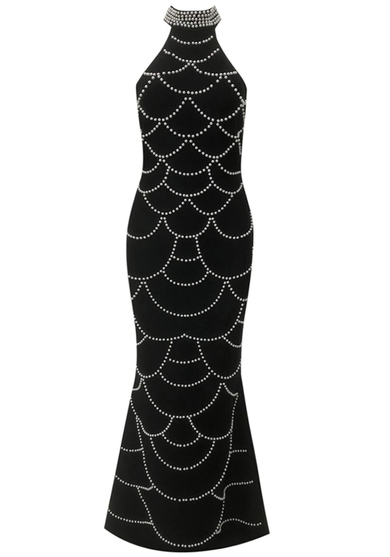 L’Amoura Noir Pearl Gown