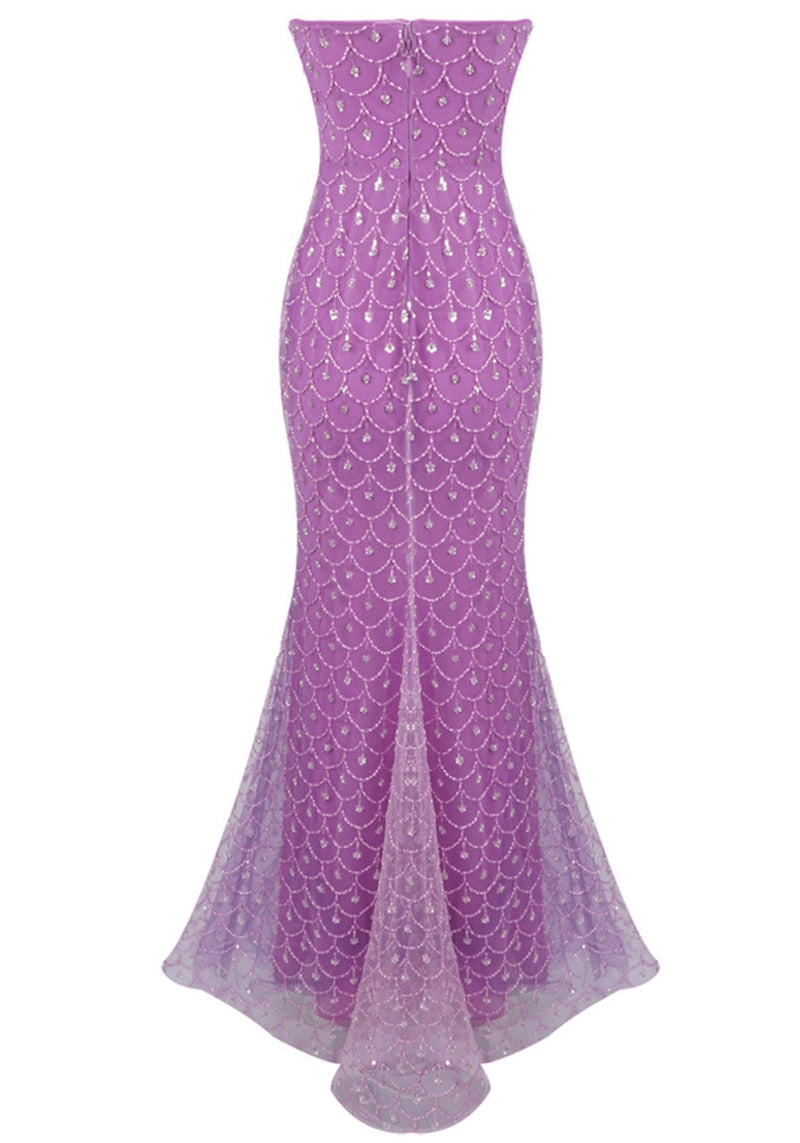 Alphine Embellished Maxi Dress In Magenta