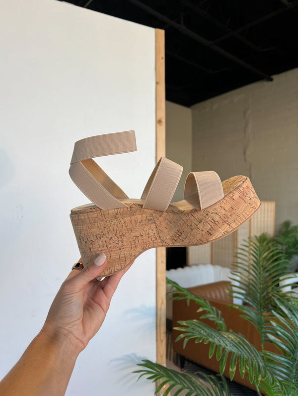 Night Out Wedges Natural Cork