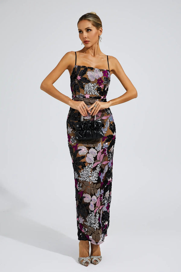 Selasi Embroidered Strapless Maxi Dress