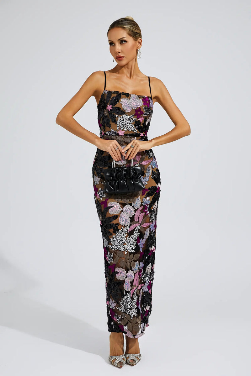 Selasi Embroidered Strapless Maxi Dress