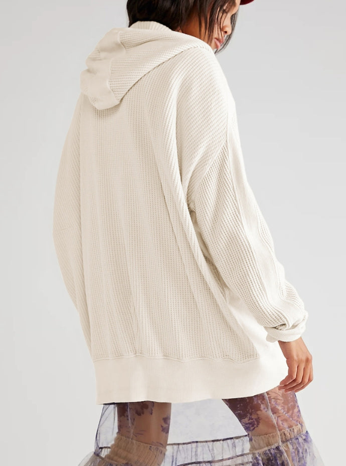 Wanderer Waffle-Knit Hoodie