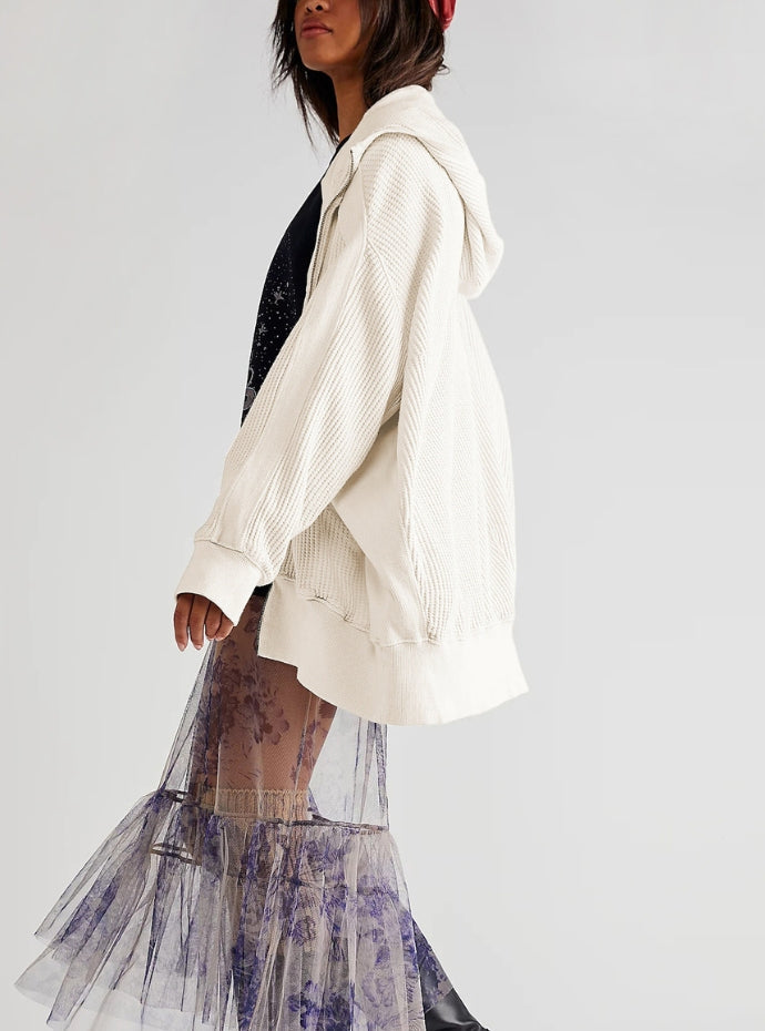 Wanderer Waffle-Knit Hoodie