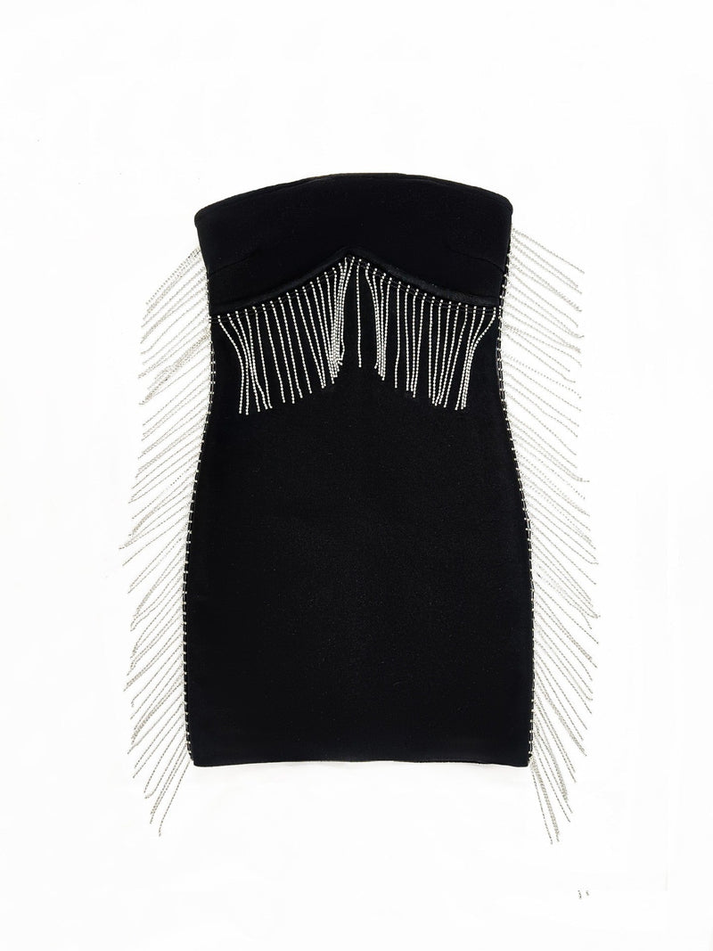 Terlyn Tassel Bandage Mini Dress