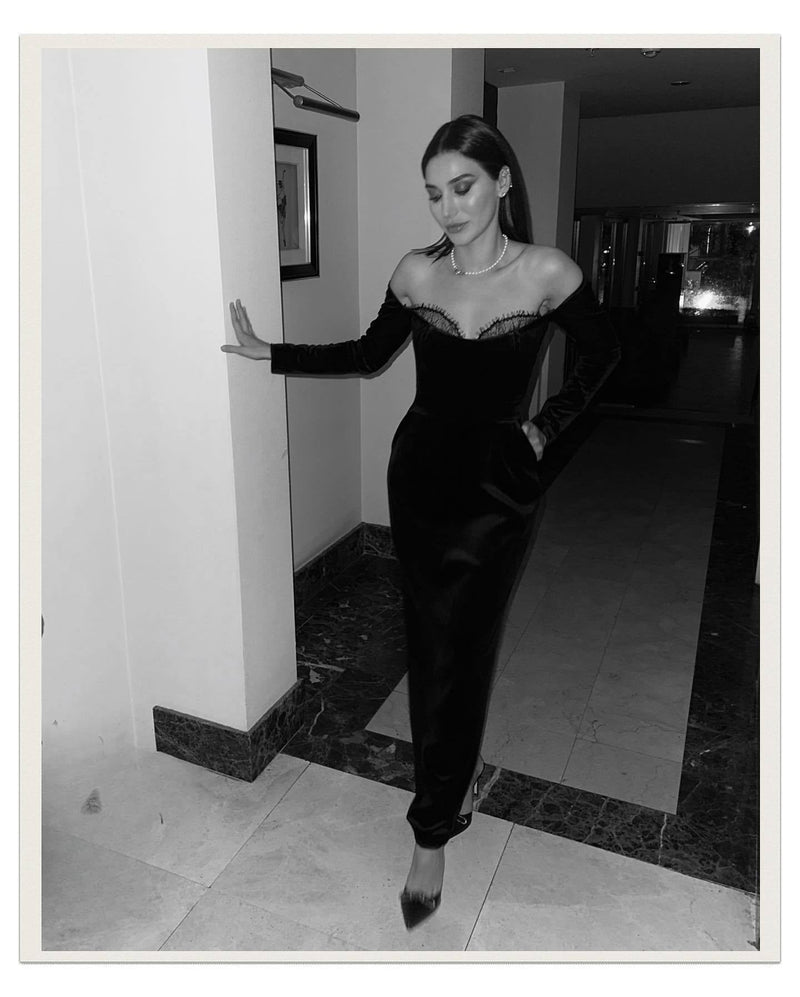 Kahlo Lace And Velvet Maxi Dress