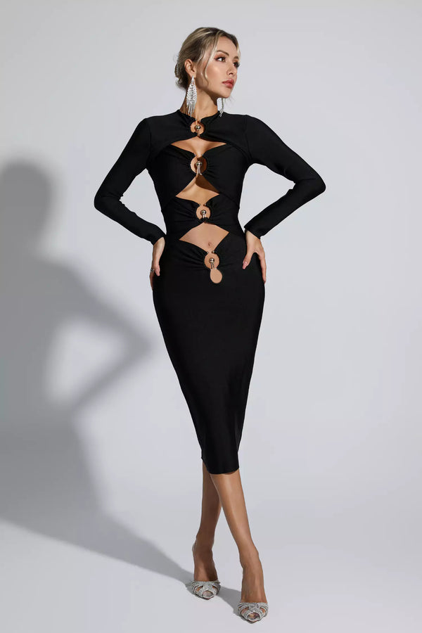 Josefina Cutout Bandage Midi Dress