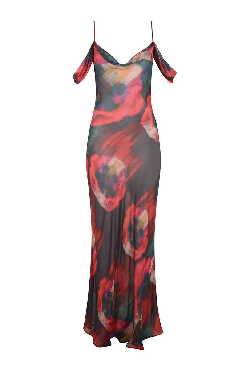 Isabelle Spaghetti Printed Maxi Dress