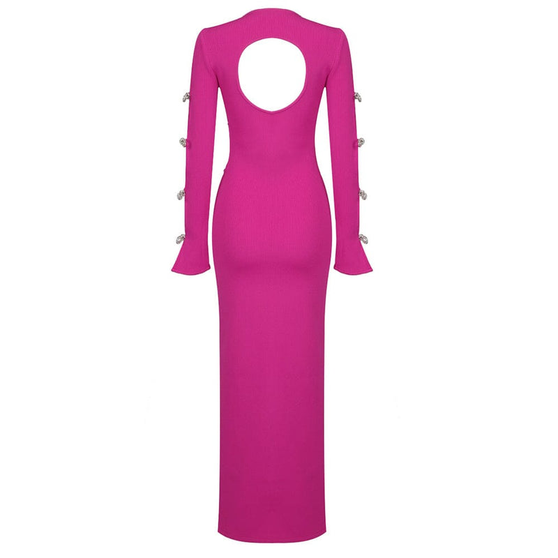 Emory Bandage Cutout Maxi Dress In Pink