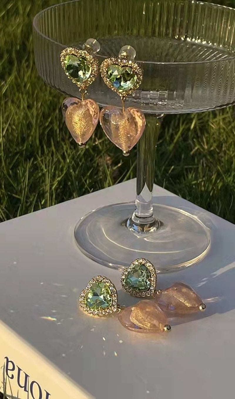 Brynlee Crystal Heart Shaped Earrings